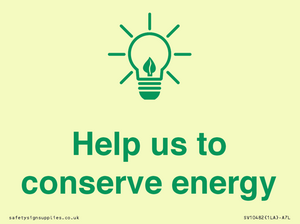 Help us to conserve energy 